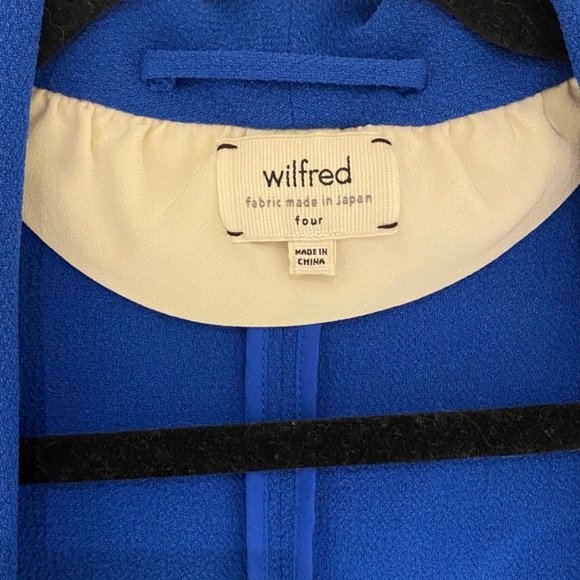 as new EUC Aritzia Wilfred Chevalier short cobalt blue jacket blazer 2 4 XXS XS - Picture 3 of 4